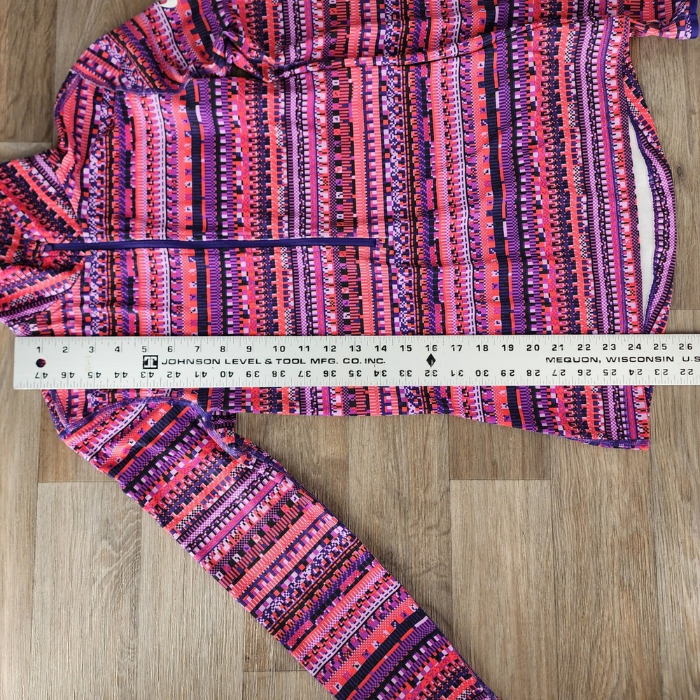 Nike Pro Dri-FIT Womens Small Quarter Zip Pullover Pink Purple Geometric Pattern - Picture 7 of 13